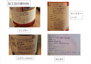 親子クッキング7月原材料