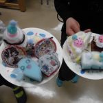 お掃除スポンジでつくったケーキ