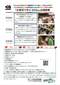 【千葉市子ども交流館】2024年度「お寿司で学ぶSDGs」チラシ