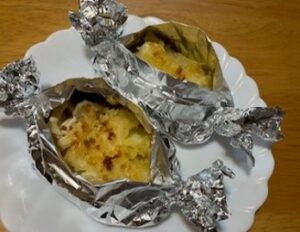 きのことポテトチキンのサンド焼き