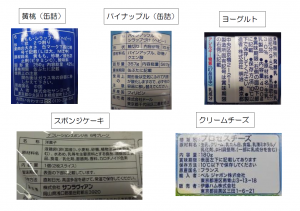オープンキッチン8月原材料