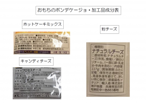 おもちのポンデケージョ加工品原材料画像