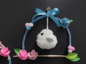 オープン工房4月　春のリース画像