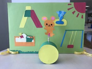 おやこ工作5月　ゆらゆらおきあがりこぼし