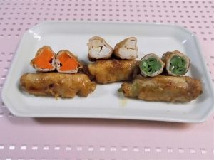なかよしクッキング幼児クラス3色肉巻き