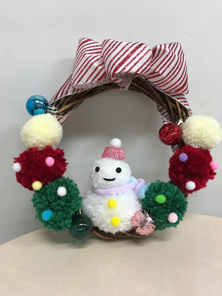 11月オープン工房　ぽんぽんリース画像