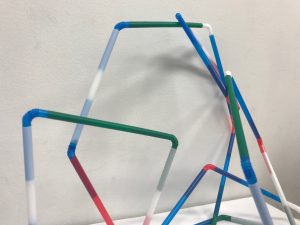 おやこ工作11月　ストローアート完成品画像