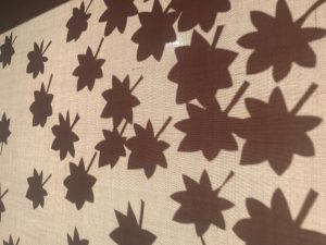 2021.11.窓辺の紅葉装飾