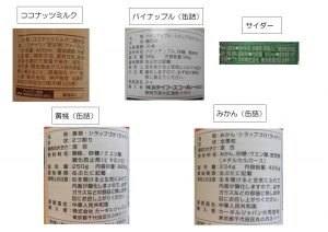 2022.08.ココナッツ白玉のフルーツポンチ原材料